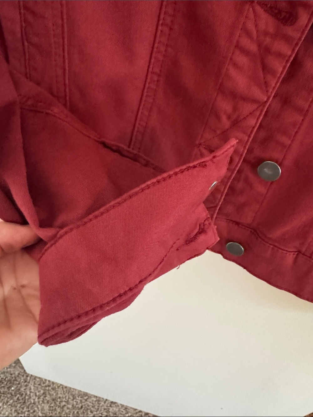NEW Prosperity Jolene Women's Scarlet Jean Jacket - Button Front - Picture 7 of 8